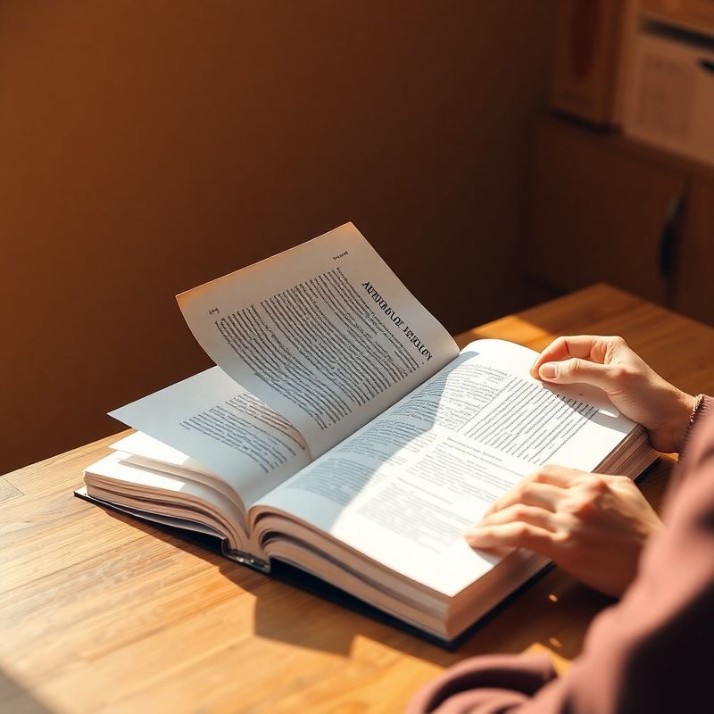 Osoba čita dugi tekst na papiru za drvenim stolom